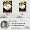 thumbnail image 4 of Designart "Abstract Geometric Grunge Gold Cubes II" Abstract Geometric Mirror Wall Decor - Modern Gold Abstract Mirror Wall Art For Entryway - 40" x 30" Inch, 4 of 5