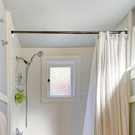 4 Pieces Shower Curtain Rod Mount Holder Adhesive 3 9 Inch No Drilling Retainer With S White Tension For Supporting Rods Canada Shower Curtain Rod Tension Holder, Shower Curtain Ceiling Track