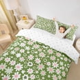 thumbnail image 2 of Erosebridal Cute Daisy Floral Queen Duvet Cover Set for Girls, Green Bedding, Reversible 3 Pieces, 1 Duvet Cover and 2 Pillowcases, No Comforter, 2 of 6