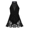 thumbnail image 1 of iEFiEL Girls Floral Lace Sequins Ballet Leotard Mesh Lyrical Latin Dance Dress, 1 of 7