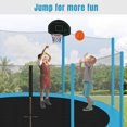 thumbnail image 4 of Ambifirner Trampoline 14FT Round Outdoor Trampoline with Outer Net, Blue, Soft Basketball Board (4 Legs, ), 4 of 9