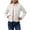 White, variant on fatyb Girls Full Zip Jacket Kids Long Sleeve Stand Collar Fall Winter Cropped Outerwear with Pockets