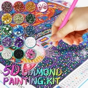 Dream Fun Arts and Crafts Gifts for 10 11 12 13 Year Old Kids,DIY 5D Painting Kit for Girls Age 8 9 11 12 Rhinestone Crystal Embroidery Cross Stitch Wall Decor Birthday Presents for Adults