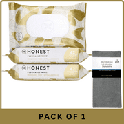 The Honest Company Flushable Wipes 126ct With Microfiber Solid Color Towel By BundleEase