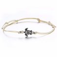 thumbnail image 3 of Vintage Wax Rope Anklet Bracelet Ancient Silver Three-color T Urtle Beach, 3 of 9
