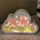 thumbnail image 1 of DIY Tulip Night Light, Cloud Mirror Simulation Flower Bedroom Sleeping Table Lamp, Home Decoration, Room Decor for Teen Girls, Light (Pink), 1 of 4