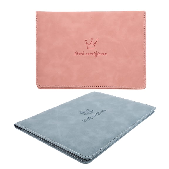 MERRYHAPY 2Pcs Certificate Folder for Birth Certificate Assorted Colors Portable Case