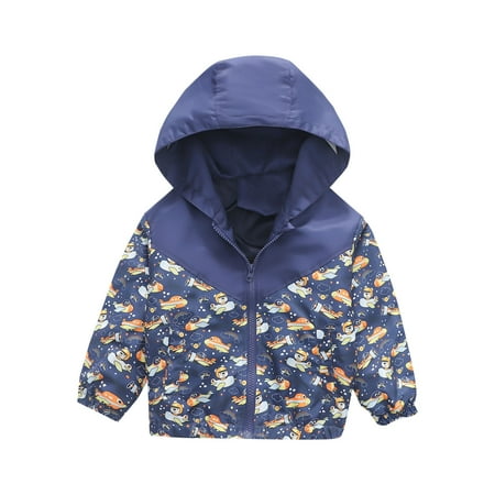 

Ozmmyan Toddler Kids Baby Boys Girls Fashion Cute Dinosaur Rainbow Pattern Windproof Jacket Hooded Coat