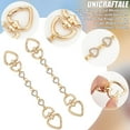 thumbnail image 4 of 2Pcs 6.69 inch Purse Extender Chains Golden Chain Purse Strap Extension Replacement for Handbags Heart Crystal Rhinestone Purse Chains for Purse Bag Making Supplies Accessories, 4 of 6
