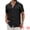 Black, variant on DARING DIVA Men's Casual Knitted Hollow Out Short Sleeve Shirt M Black
