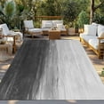thumbnail image 3 of Outdoor Rug 4x6 ft Black and White Brush Stroke Textured Waterproof Outdoor Patio Rug Mat Non Slip Outside Area Rugs Carpet for RV,Camping,Porch,Deck,Pool,Balconybackyard,Abstract Modern, 3 of 9