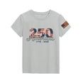 thumbnail image 3 of CCRFTGI 4th of July USA Tops for Child Girls Size 7 Short Sleeve Funny 250 anniversary usa shirt Summer Freedom T-Shirts Patriotic Girls Clothes Tee Shirt Light Gray 7-8 Years, 3 of 5