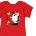 thumbnail image 3 of Peanuts - Christmas - Snoopy & Woodstock Sings Holiday Songs - Infant Baby One Piece, 3 of 5