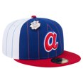 thumbnail image 3 of Men's-New Era  Blue Atlanta Braves Pinstripe 59FIFTY Fitted Hat, 3 of 6