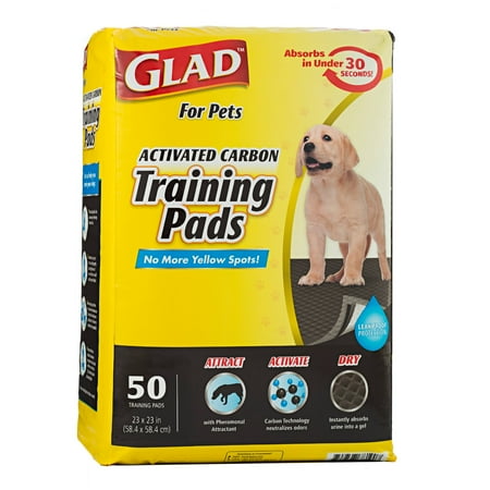 Glad™ for Pets Black Charcoal Puppy Potty Training Pads Pads ABSORB & NEUTRALIZE Instantly 50 count