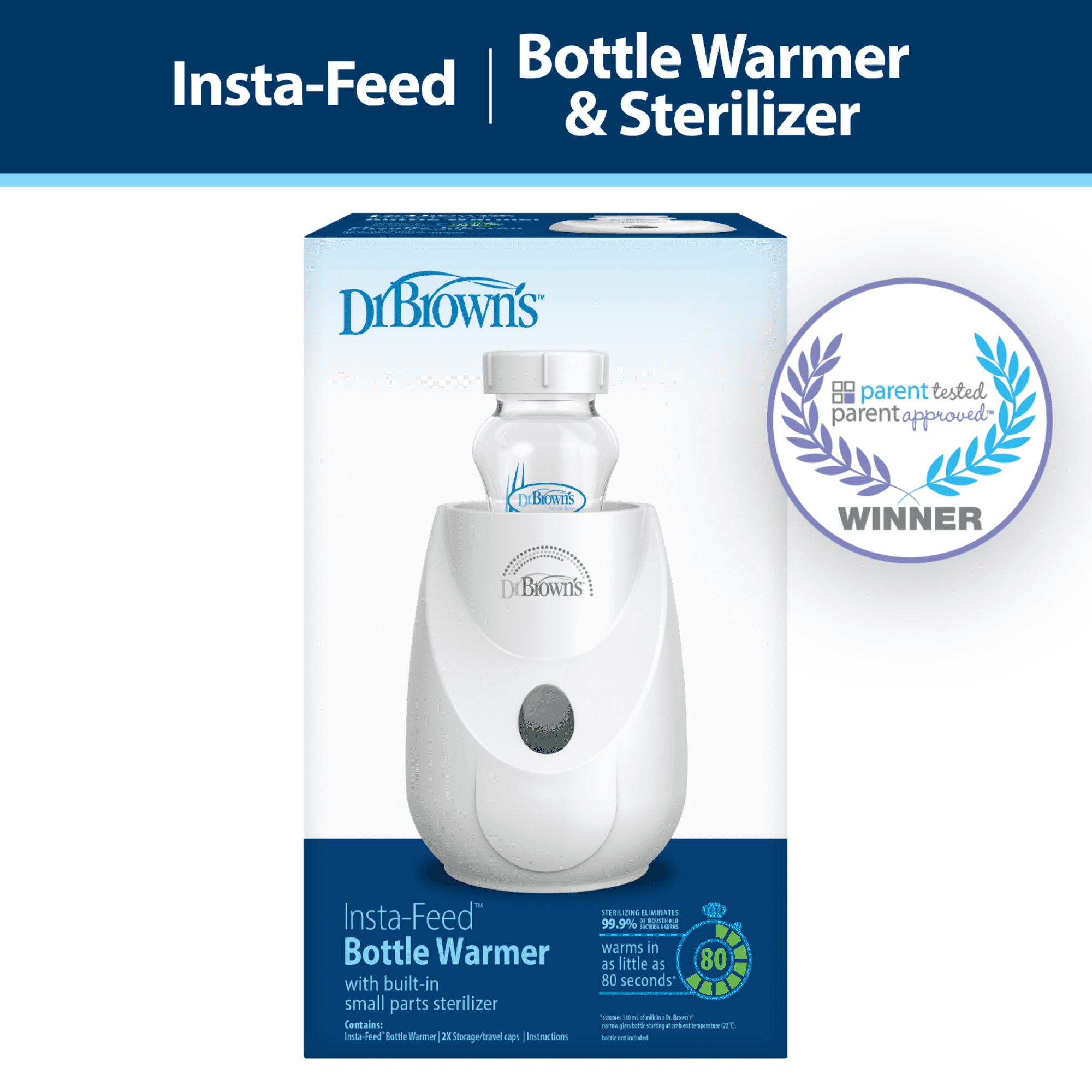Dr. Brown's Insta-Feed Baby Bottle Warmer & Sterilizer for Baby Bottles and Baby Food Jars