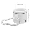 thumbnail image 3 of WUSUOWEI 1PC Stainless Steel Flag Pole Rings,Clips with Carabiner,Flag Pole Kit Parts Rotating Adjustable Fastener Flag Pole Swivel Ring for Anniversary,Holiday,Outside,Set of 2, 3 of 7