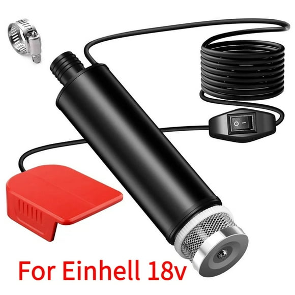 Portable Water Transfer Pump for Einhell 18v Battery, 500GPH 100W 16Ft Cord for Pool, Water Beds, Garden Shower, Puddle,Camping, RV, Bilge,Fish Tank,Diesel Boat Truck (No Battery)