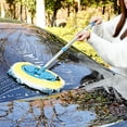 thumbnail image 6 of Hxlamzoo Car Wash Brush Mop Cleaning Tool with Long Handle, Telescopic Long Pole 23.62/35.43/47.24 inch, Not Hurt The Paint Car Wash Tools Car Wash Brush, for Cars Truck, SUV, RV, Trailer, Boat, 6 of 8