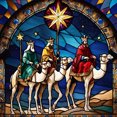 thumbnail image 1 of 5D DIY Taladro Rey Vitral Diamante Pintura Del 30x30cm, 1 of 9