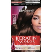 Schwarzkopf Keratin Color Permanent Hair Color Cream, 4.5 Medium Golden Brown