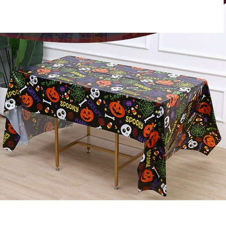 

Heitepabg Halloween Tablecloth Rectangle Yellow and Black Checkered Pumpkin Table Cloth Decorative Table Cover for Holiday Party Kitchen Dining Room 108x54