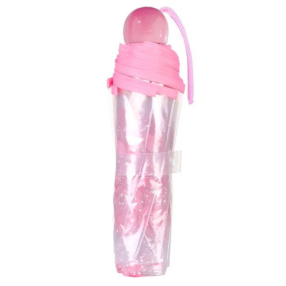 GASTROPOD Three Fold Umbrella Women Transparent Clear Cherry Blossom,Cherry Blossoms Umbrella Cute Transparent Umbrella,Sakura Folding Sunshade Rain Umbrellas for Kids Girls Boys or Women