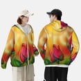 thumbnail image 5 of Picia Rose Psychedelic Women's Men's UPF 50+ Sun Protection Hoodie Shirt Long Sleeve SPF Fishing Outdoor UV Hiking Lightweight Shirts-Medium, 5 of 9