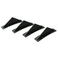 thumbnail image 3 of 4PCS Car Rear Shark Fin Triangle Spoilers Universal Black Curved Style, 3 of 7