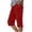 Red, variant on Admvng Capris Pants for Women Casual Loose Summer Athletic Wide Leg Workout Stretchy Capri With Pockets Size S-2XL