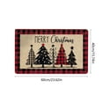 thumbnail image 3 of Uutvery Christmas Carpet Home Carpet Red and Black Buffalo Plaid Rugs Kitchen Bedroom Bathroom Floor Mat Washable Door Mat Absorbent Nonslip Decor for Entryway 23.6x15.7 Inch, 3 of 6