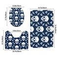 thumbnail image 2 of Bathroom Rugs Sets 3 Piece - white arrow Skull Absorbent Non Slip Bath Mats, U-Shape Toilet Lid Cover, Contour Mat, Soft Washable Shower Mats Bath Rug Mat for Bathroom Tub Toilet, 2 of 7