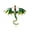 Green, variant on Vintage Dragon Men Women Brooch Rhinestone Flying Leg and Animal Pin Jewe-Black
