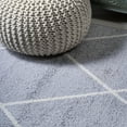 thumbnail image 4 of JONATHAN Y SUPERSOFT 2 x 10 Runner Rug, Cole Minimalist Diamond Trellis - Light Gray/White, SEU102G-210, 4 of 8