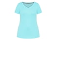 thumbnail image 3 of Avenue Women's Plus Size V Neck Essential Top Short Sleeve - Cotton, Female, 3 of 4
