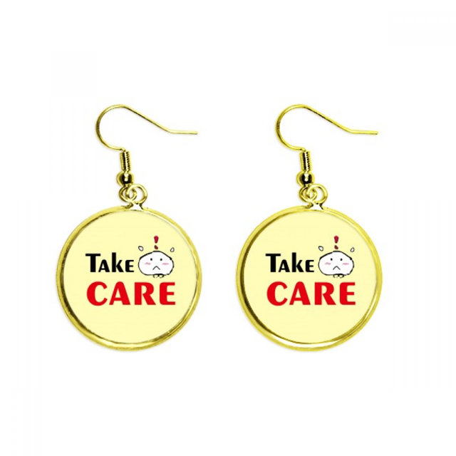 Boucles d'Oreilles Pendantes avec Avertissement d'Intérêt Attentionné pour Femme