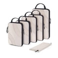 thumbnail image 1 of Juego de 6 cubos de embalaje de compresión BAGSMART para viajes, color blanco opal, 1 of 7