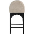 thumbnail image 2 of Meridian Furniture Waldorf Beige Chenille Fabric Stool, 2 of 8