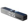 thumbnail image 1 of 1200mah Mirror Surface Speaker Multifunctional Bluetooth Alarm Soundbar For PC Smartphones Laptops, 1 of 9