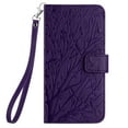 thumbnail image 4 of Feishell Slim Wallet Phone Case for Google Pixel 8,Embossed Pattern PU Leather Shockproof Magnetic Clasp Folio Flip Kickstand Card Holder Slots Phone Case with Wrist Strap,Purple, 4 of 7