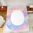 thumbnail image 5 of jejeloiu 3D Colorful Clouds Twin Sheet Sets,Multicolor Gradient Sky Bedding For Girls Kids 3-Piece, 5 of 7