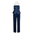 thumbnail image 2 of Adrianna Papell Strapless Popover Zipper Back Satin Stretch Crepe Jumpsuit-LIGHT NAVY / 4, 2 of 4