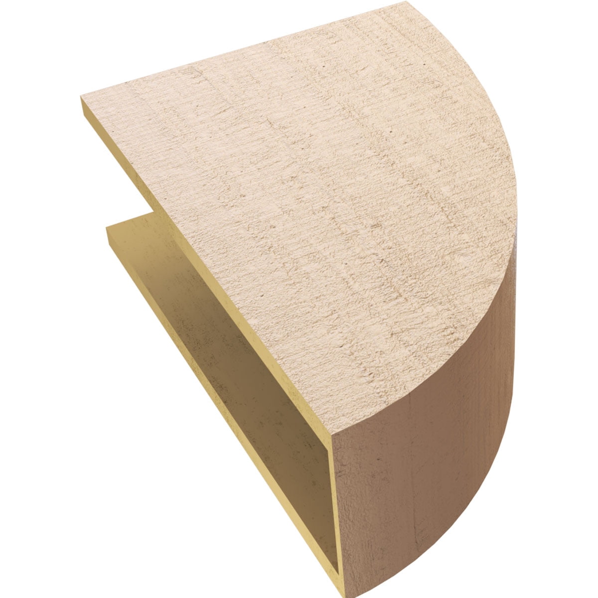 8"W x 16"D x 24"H Classic Durham Rough Cedar Woodgrain TimberThane Corbel, Primed Tan