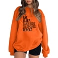 thumbnail image 1 of Gibobby Sudadera mujer Sudaderas de Halloween para mujer camisetas de otoño y día festivo con cuello redondo(Naranja,CH), 1 of 3