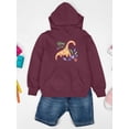 thumbnail image 3 of Storybook Dino Girl Cute Hoodie Juniors -Image by Shutterstock,  Medium, 3 of 4