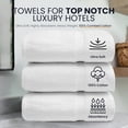 thumbnail image 3 of belem Bulk Bath Towels (27x50) | Luxury Collection Hotel Bath Towels |36 Pieces/3 Dozen Wholesale Pack | 100% Combed Cotton Highly Absorbent (700GSM) White Bath Towels for Hotel, Spa & Everyday Use…, 3 of 8