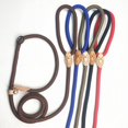 thumbnail image 4 of Cadena de tracción antidisturbios con punzón P, cuerda de nailon cosida de cuero para perros, cadena para perros, cinturón de tracción para perros de entrenamiento grueso y alargado, cuerda P, 4 of 6