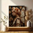 thumbnail image 6 of Golden Sepia Glowing Wing Fairy Forest Canvas Whimsical Fairycore Woodland Wall Decor, 6 of 8