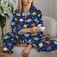 thumbnail image 6 of Sigee Planets And Stars for Women’s Pajama Sets Long-Sleeved Pjs Sets for Women 2 piece Sleepwear-XX-Large, 6 of 7