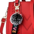 thumbnail image 3 of Stylago Womens Top Handle Satchel Plush Pendant Leather Handbags Purses Detachable Strap Work Message Tote Crossbody Bags Red, 3 of 5